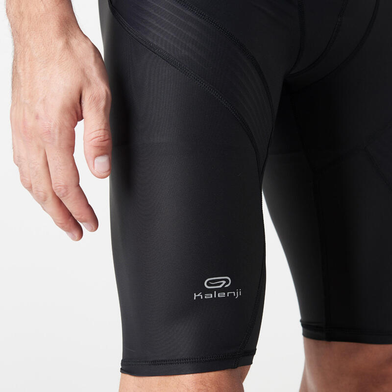 Kiprun Men's Compression Running Tights Black KIPRUN Decathlon