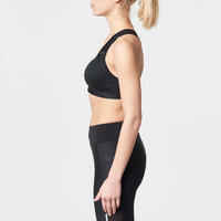 EASY ZIP RUNNING SPORTS BRA
BLACK