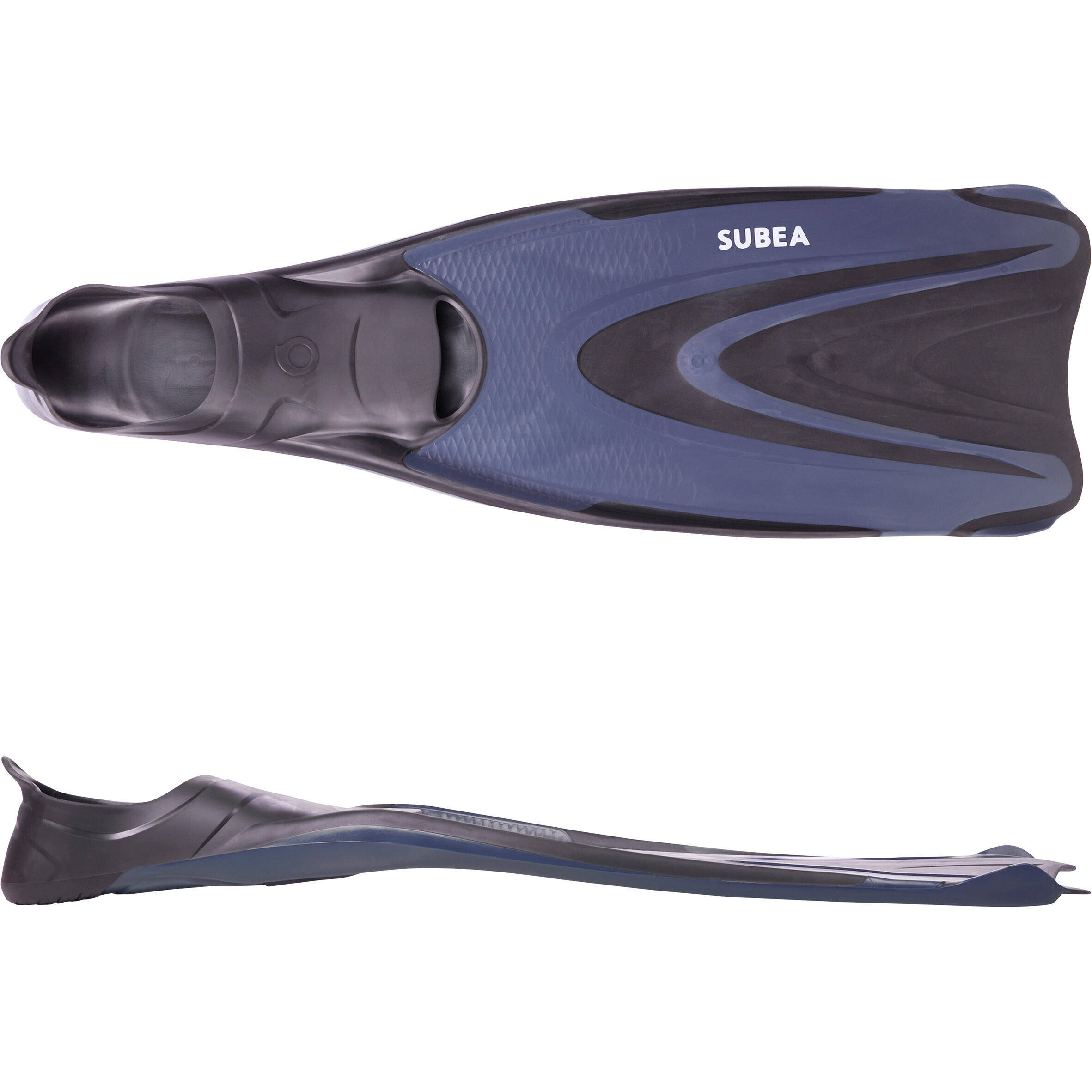 Adult Scuba Diving Fins 500 Black Blue -  2