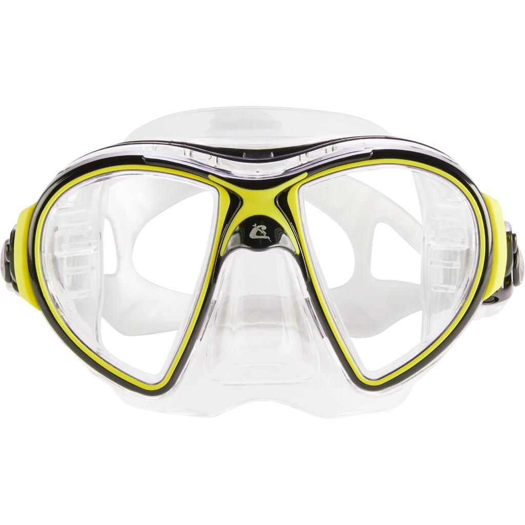 Adult Snorkelling and Scuba Diving Mask Cressi Air Crystal -Yellow