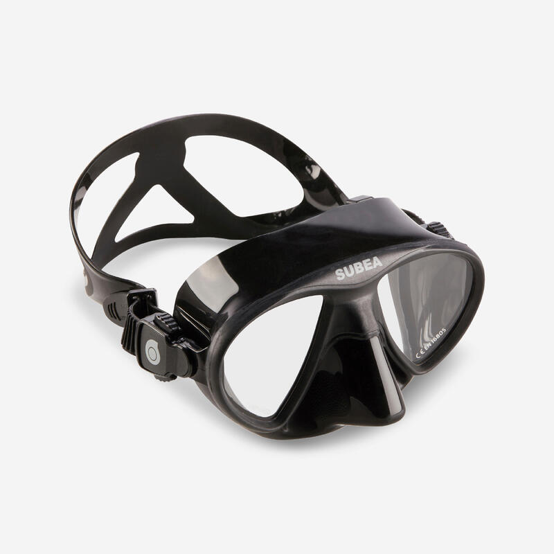 Duikbril voor harpoenvissen en vrijduiken SPF 900 klein volume zwart