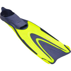 ADULT SCUBA DIVING FINS 500 - BLUE/FLUO YELLOW