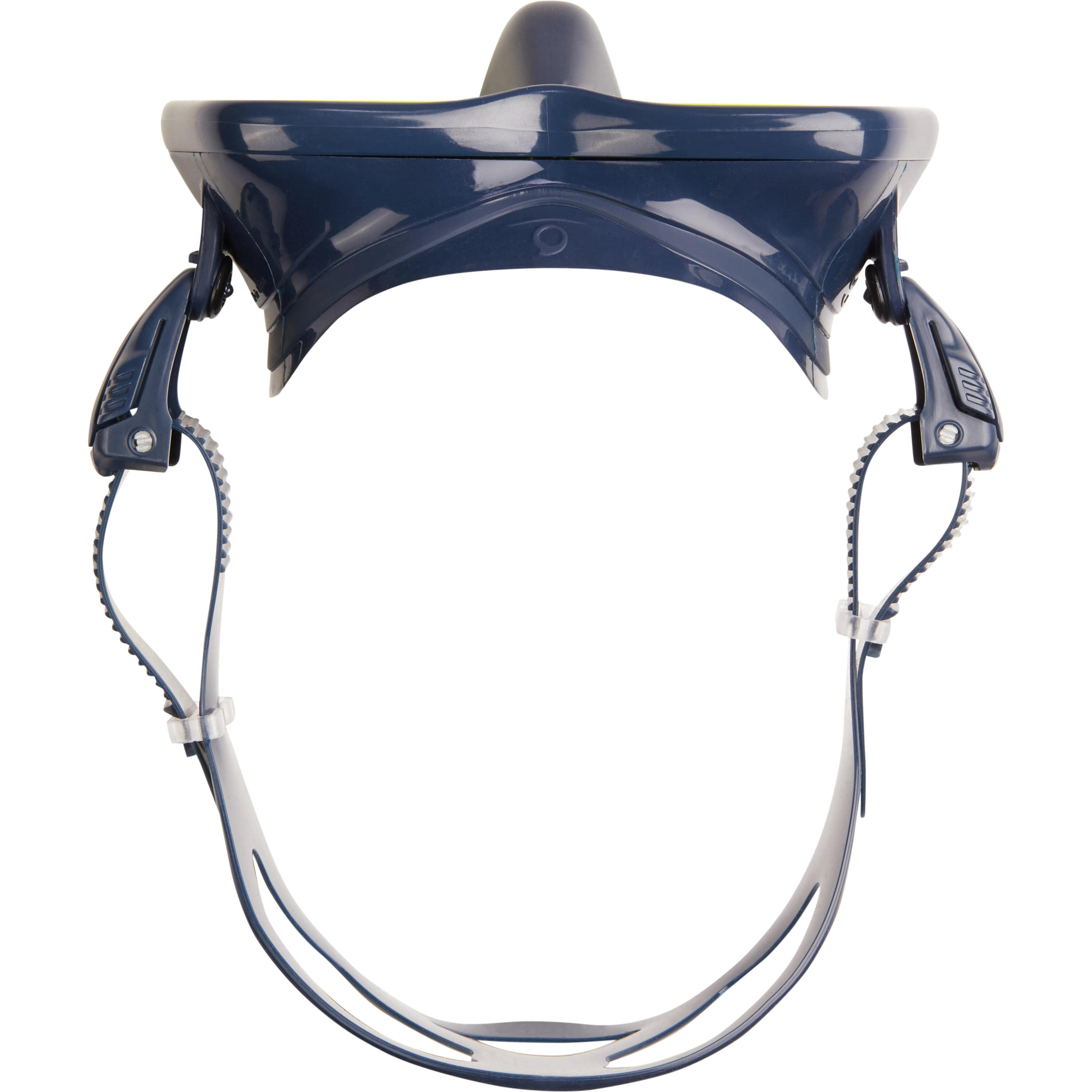 Diving mask SCD 500 double lens blue skirt and fluo strapping 4/6