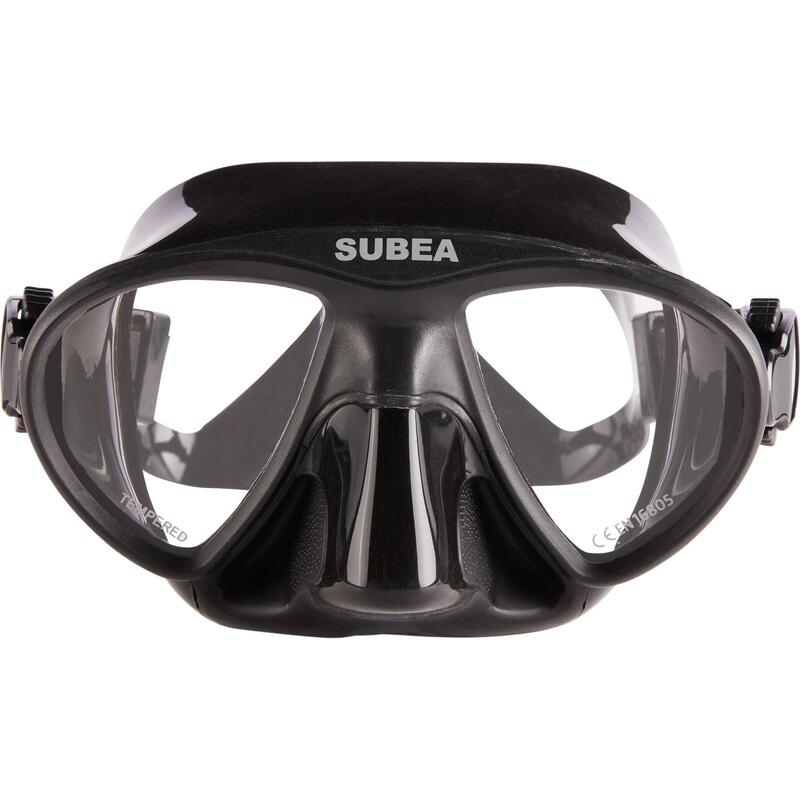 Maschera apnea e pesca in apnea 900 DUAL microvolume nera