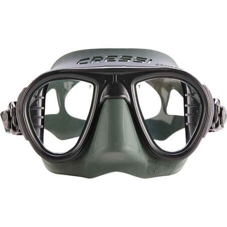 Nardymo ir povandeninės medžioklės kaukė „Calibro“, žalia