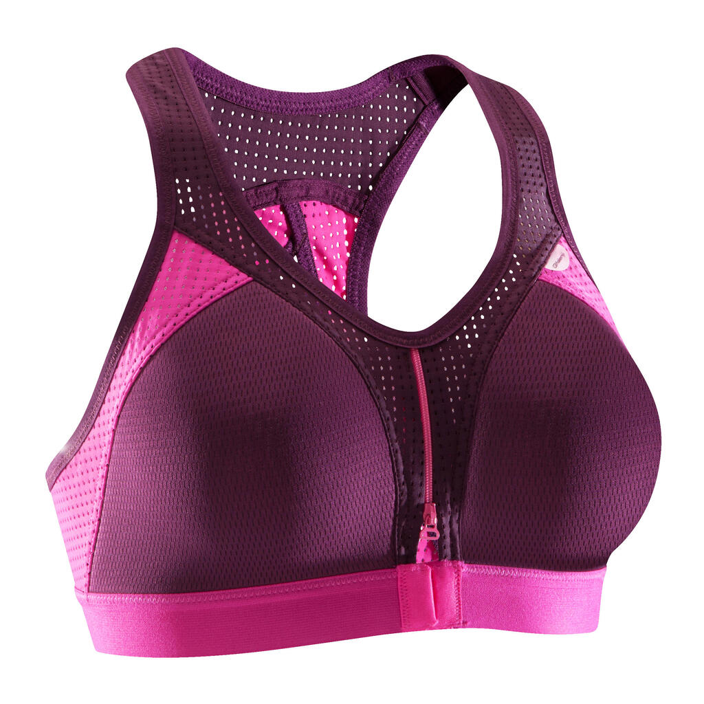 Zipped Running Bra - High support