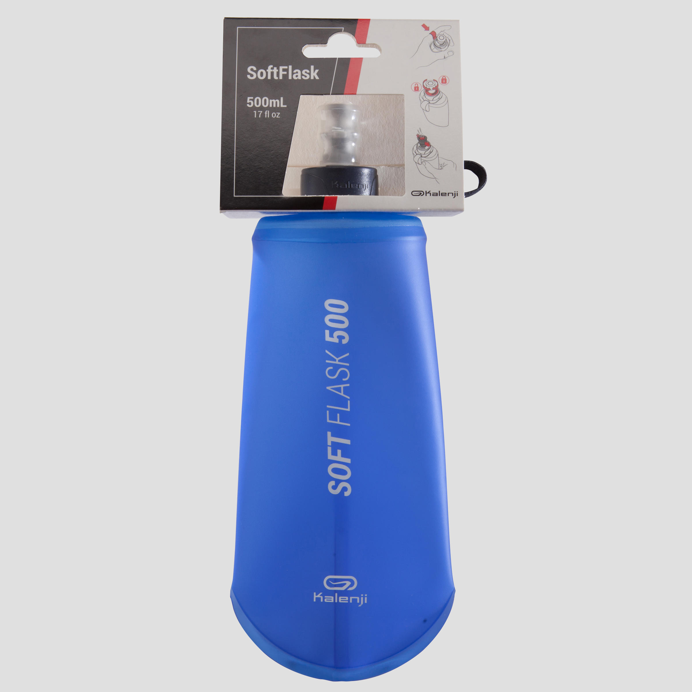 Trail Running Water Bottle 500 ml - Blue - KIPRUN