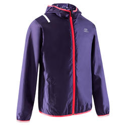Coupe vent athlétisme enfant wind violet nuit rose fluo
