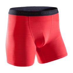 BOXER RUNNING HOMME RESPIRANT ROUGE CHINé