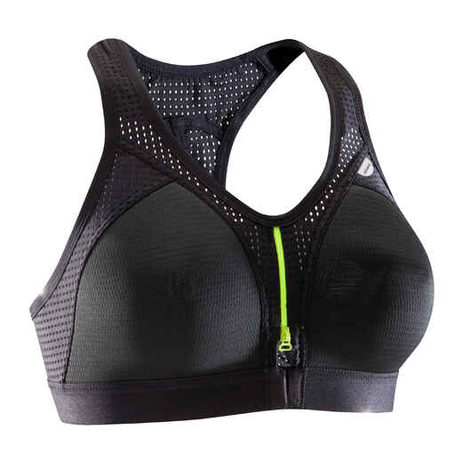 
      Sport-BH Bustier Easy Zip Reißverschluss schwarz
  