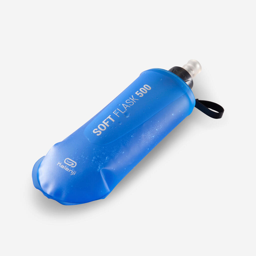 500 ML FLEXIBLE TRAIL RUNNING WATER BOTTLE - BLUE