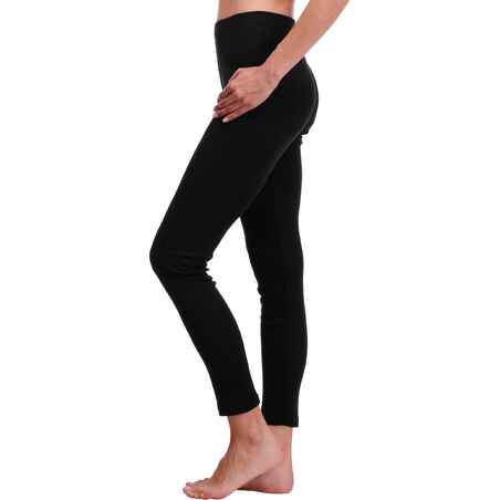 Women's Ski Base Layer Bottoms 100 - Black