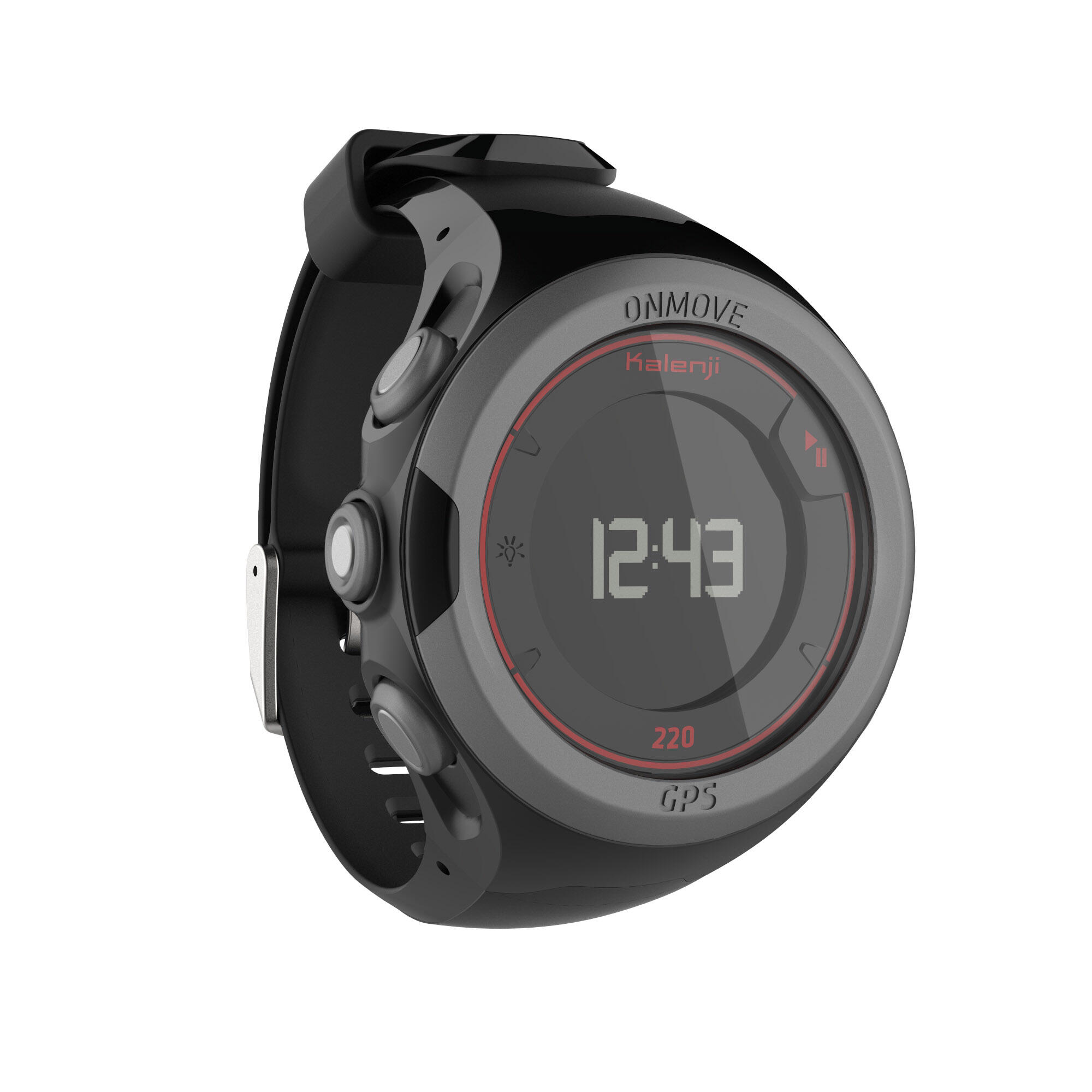 Montre GPS de running ONMOVE 220 NOIRE ET ROUGE Decathlon Tunisie