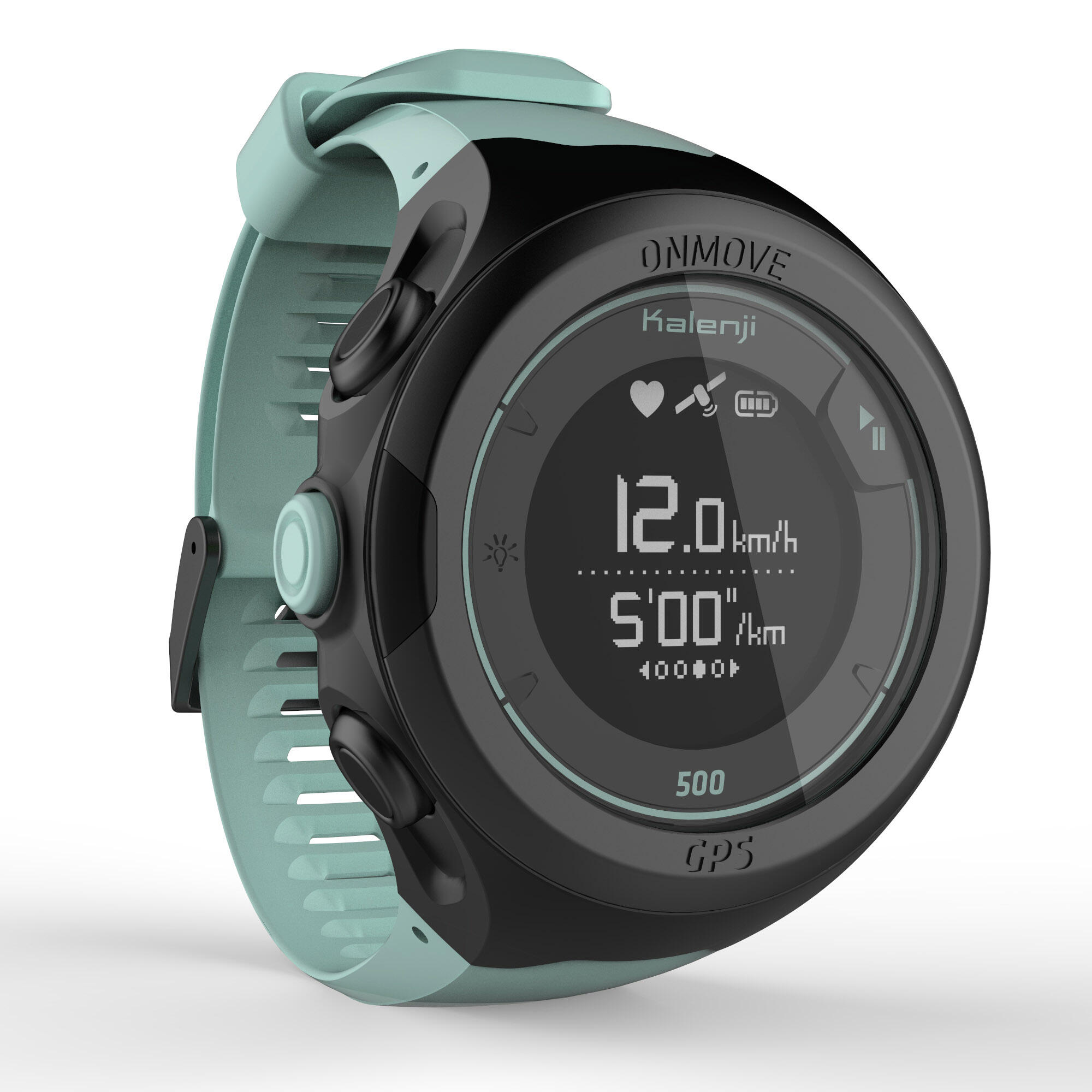 KIPRUN ONmove 500 GPS running watch and wrist heart rate monitor - sea green