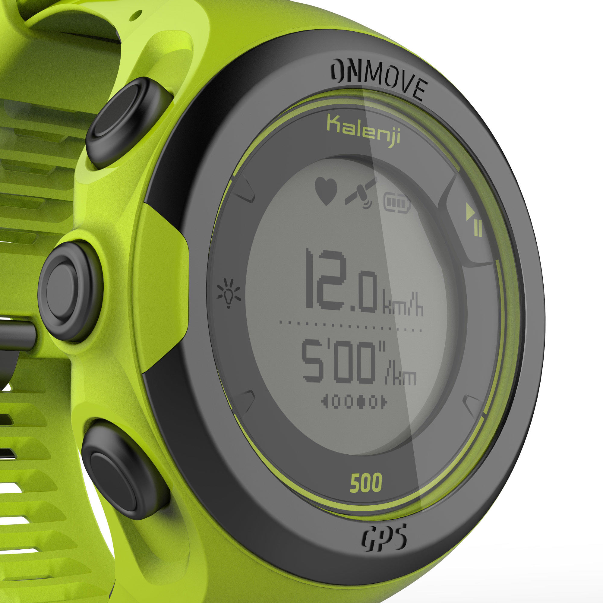 ONmove 500 GPS running watch and wrist heart rate monitor - yellow 12/17
