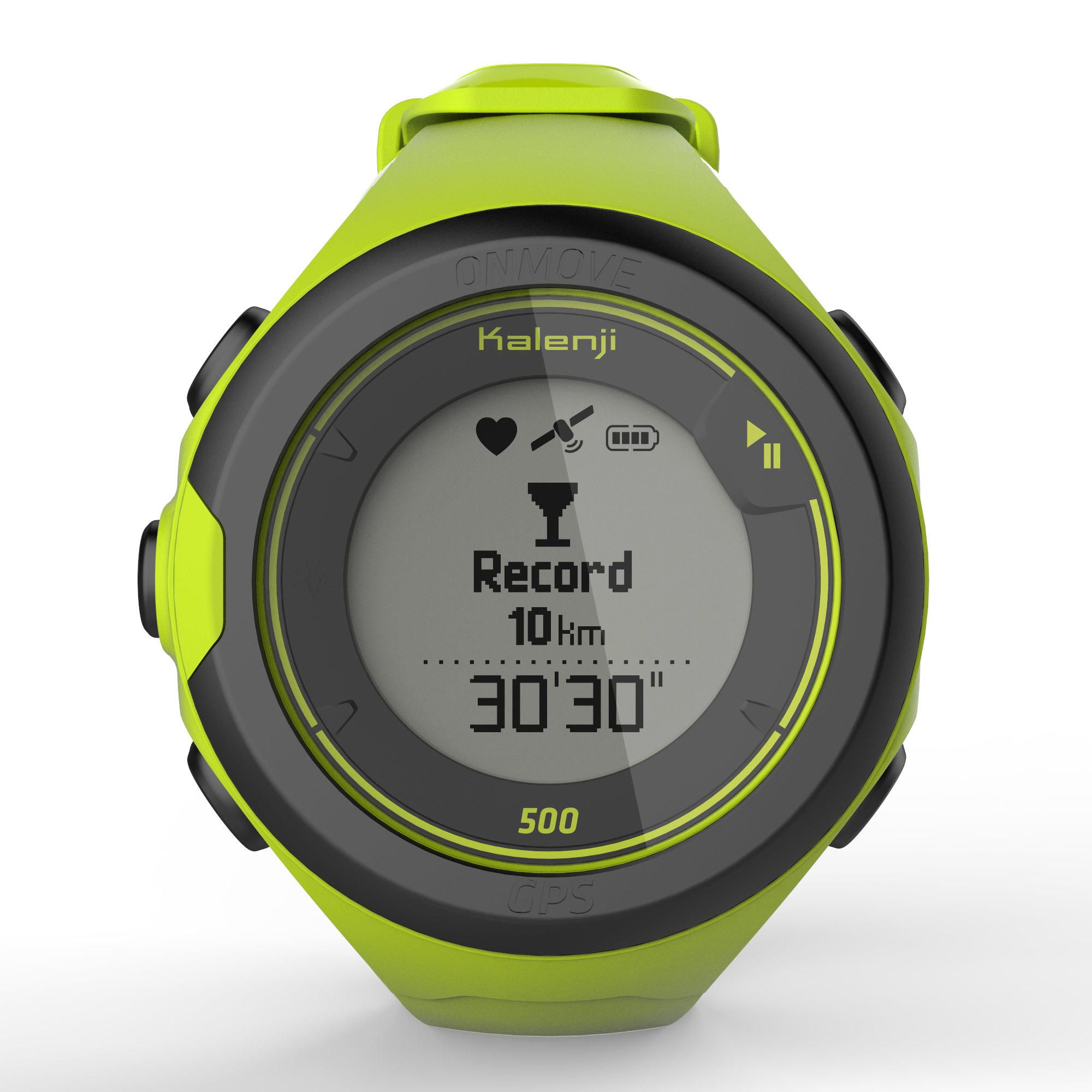 ONmove 500 GPS running watch and wrist heart rate monitor - yellow 9/17
