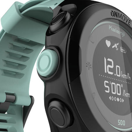 Годинник для бігу ONmove 500 з GPS та наручний датчик частоти пульсу - Зелений