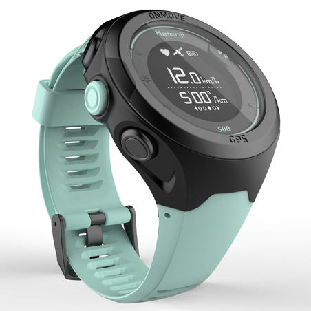 Годинник для бігу ONmove 500 з GPS та наручний датчик частоти пульсу - Зелений