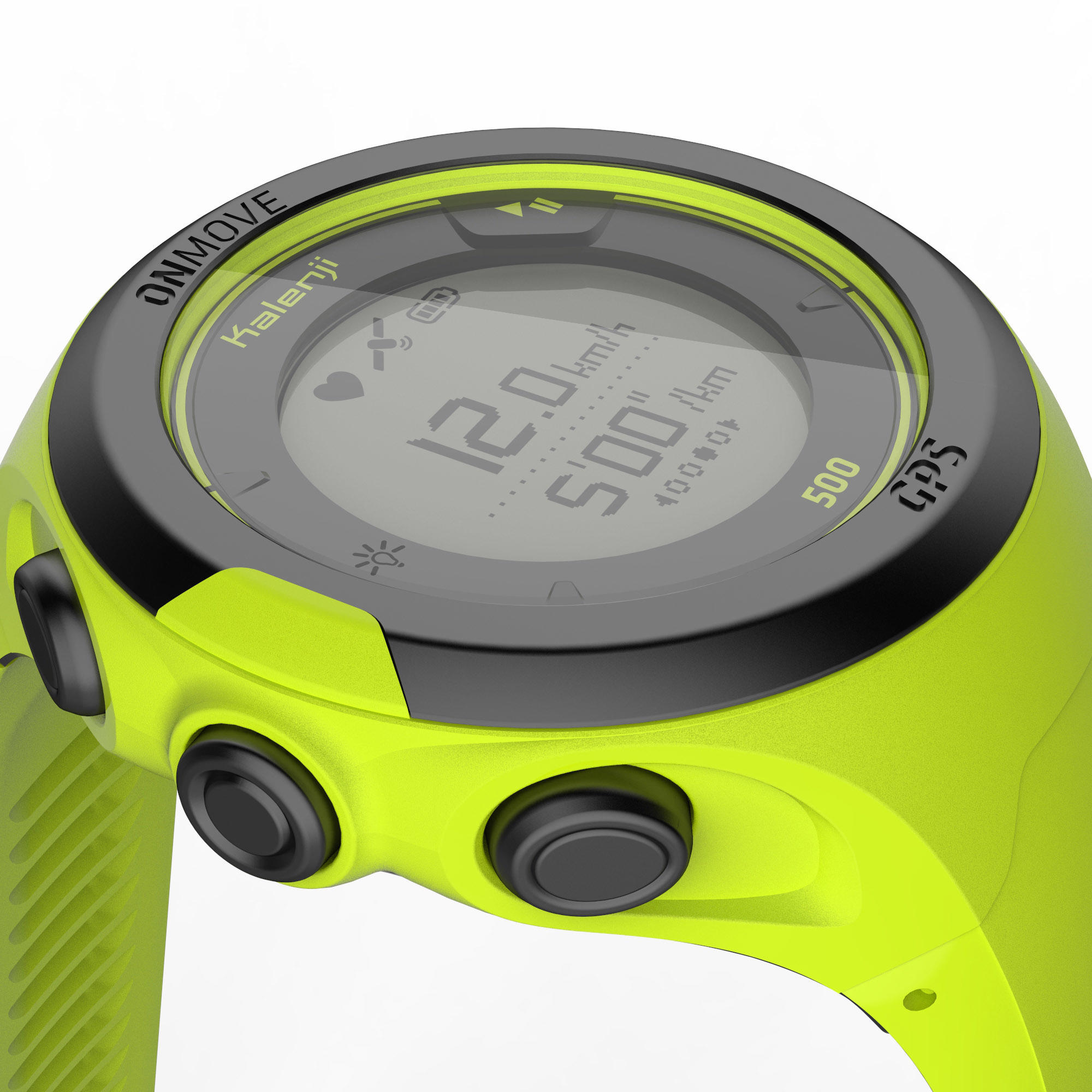 ONmove 500 GPS running watch and wrist heart rate monitor - yellow 5/17