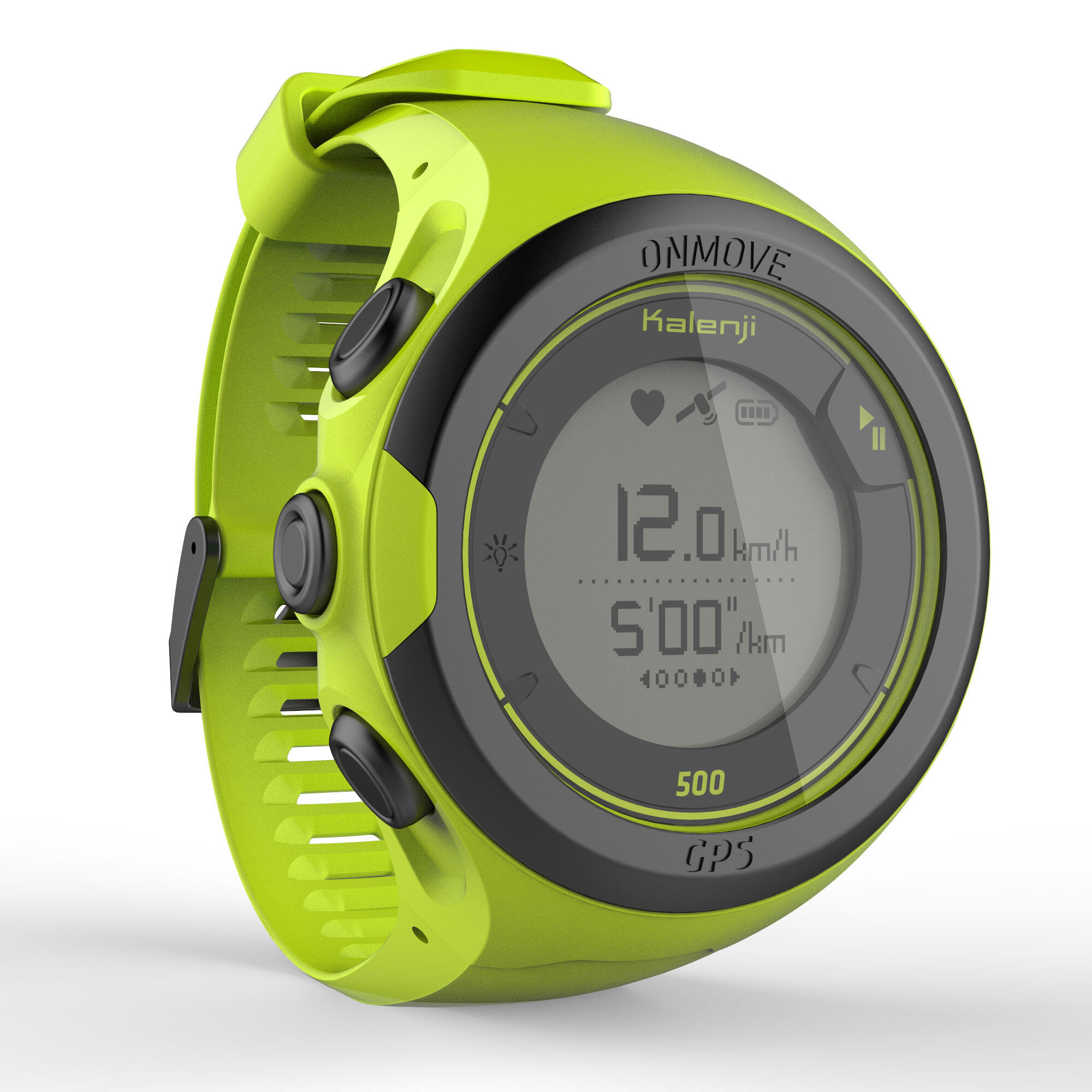 KIPRUN ONmove 500 GPS running watch and wrist heart rate monitor - yellow