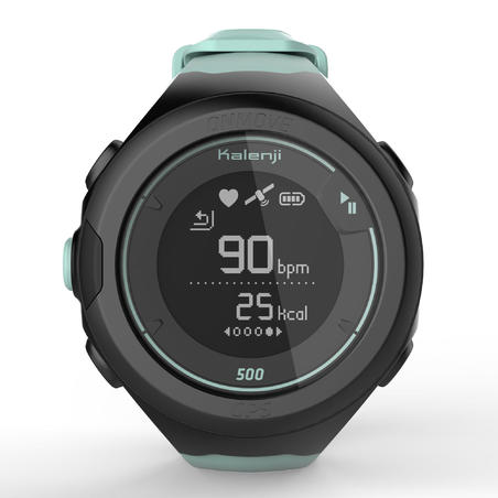 Годинник для бігу ONmove 500 з GPS та наручний датчик частоти пульсу - Зелений