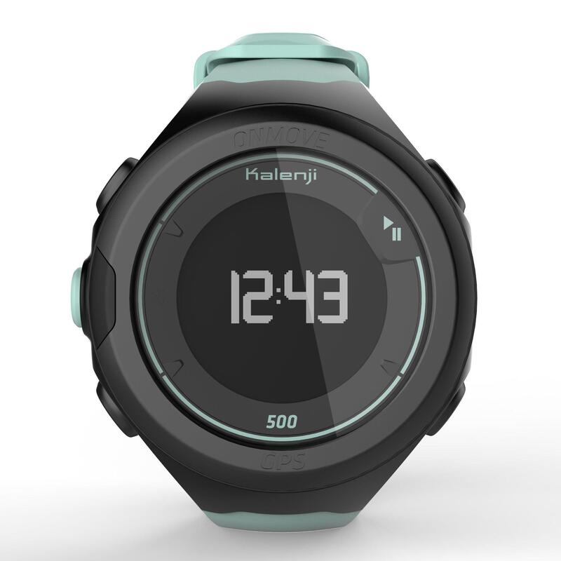 Montre de running GPS et cardio au poignet ONmove 500 vert d'eau