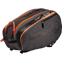 PETIT SAC SPORTS DE RAQUETTES ARTENGO SB 130 GRIS ET ORANGE