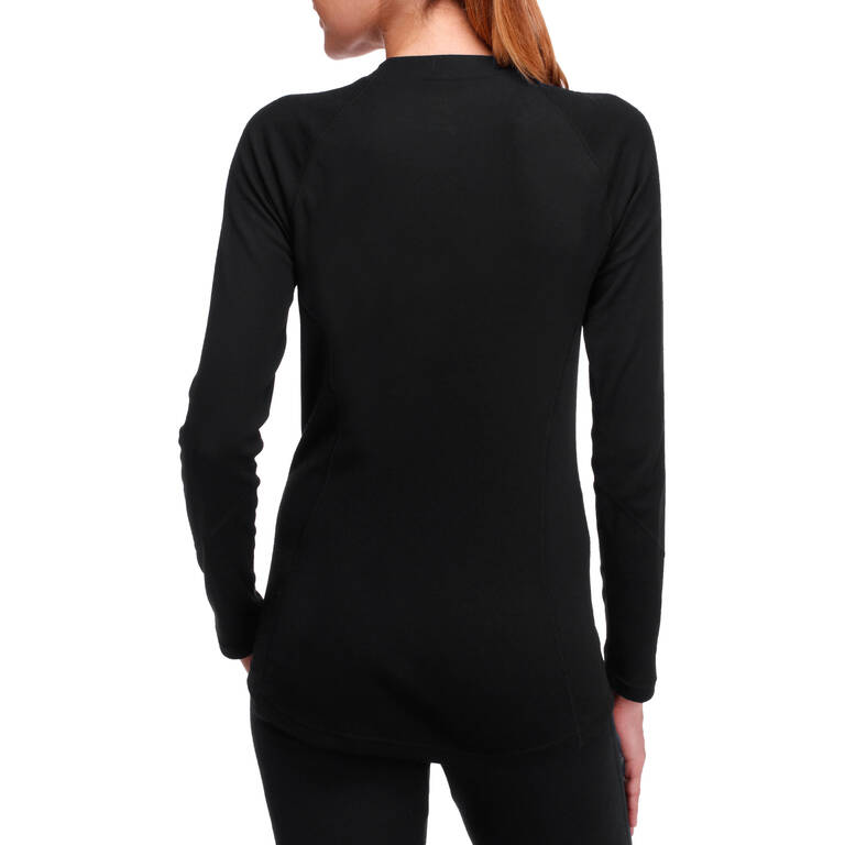 Simple Warm Women's Ski Base Layer - Hitam