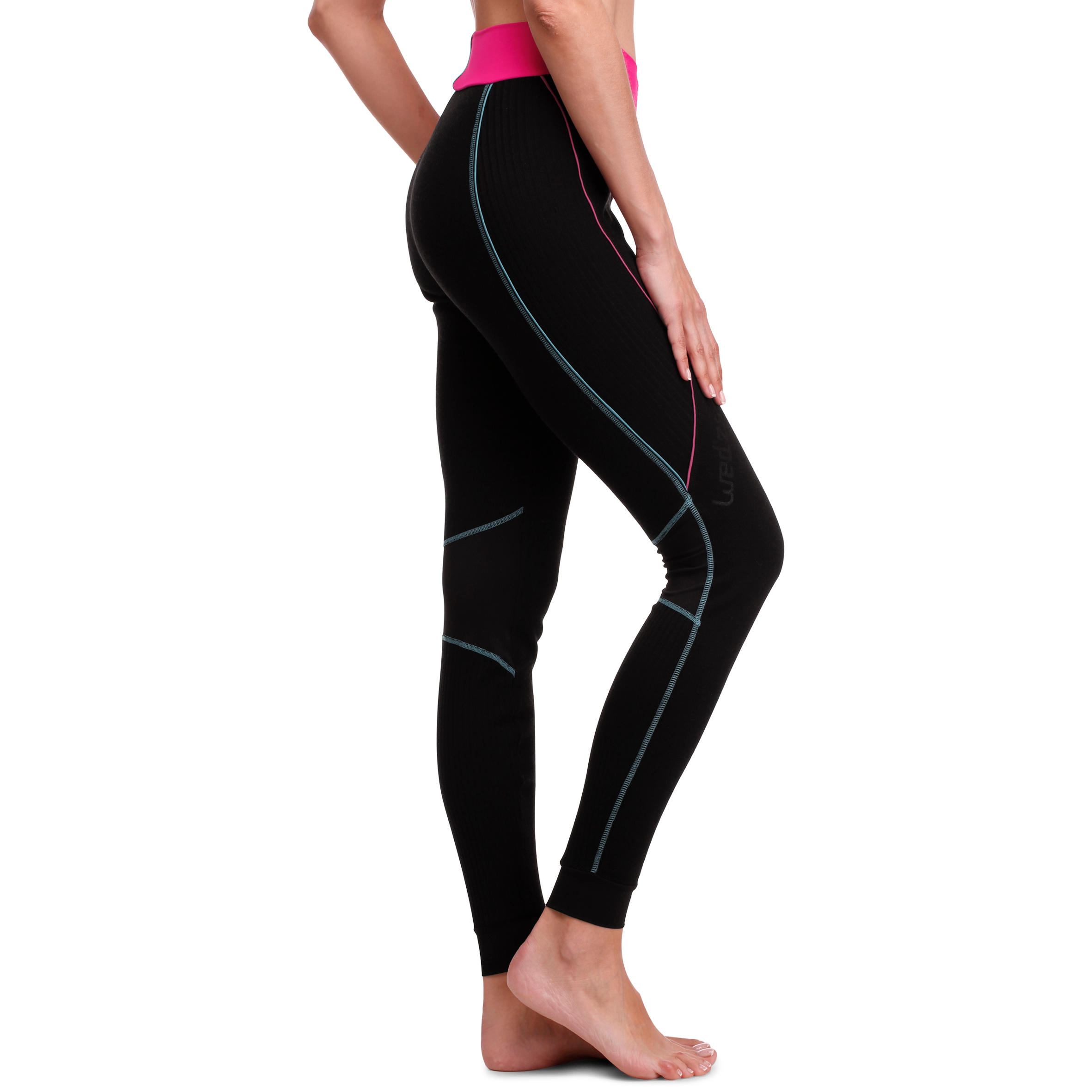 XWarm Ski Base Layer Trousers - Black Blue 3/8