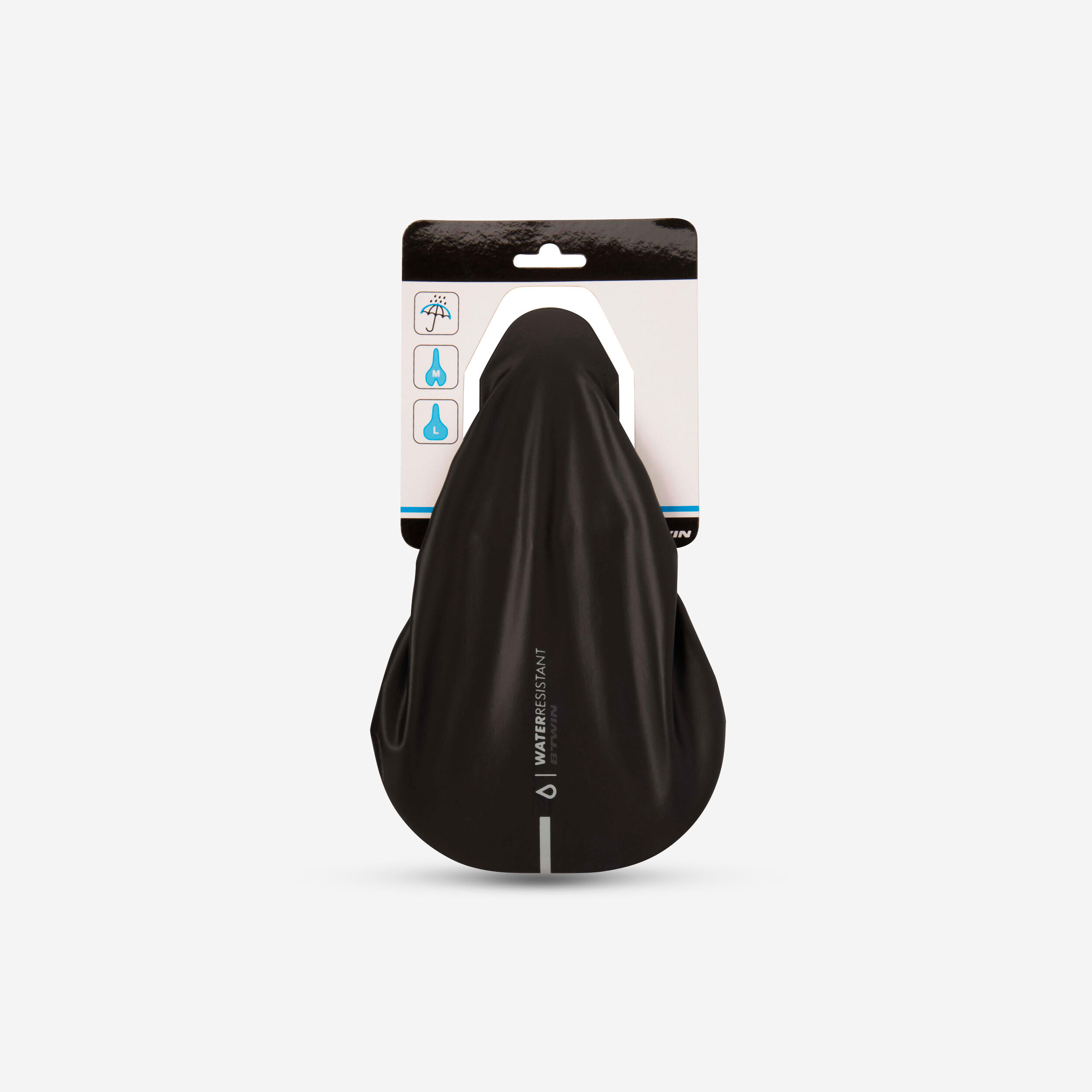 DECATHLON Waterresist Bike Saddle Cover - Black