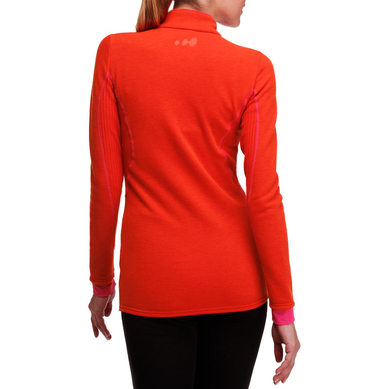 Xwarm Women's Ski Base Layer Orange Decathlon