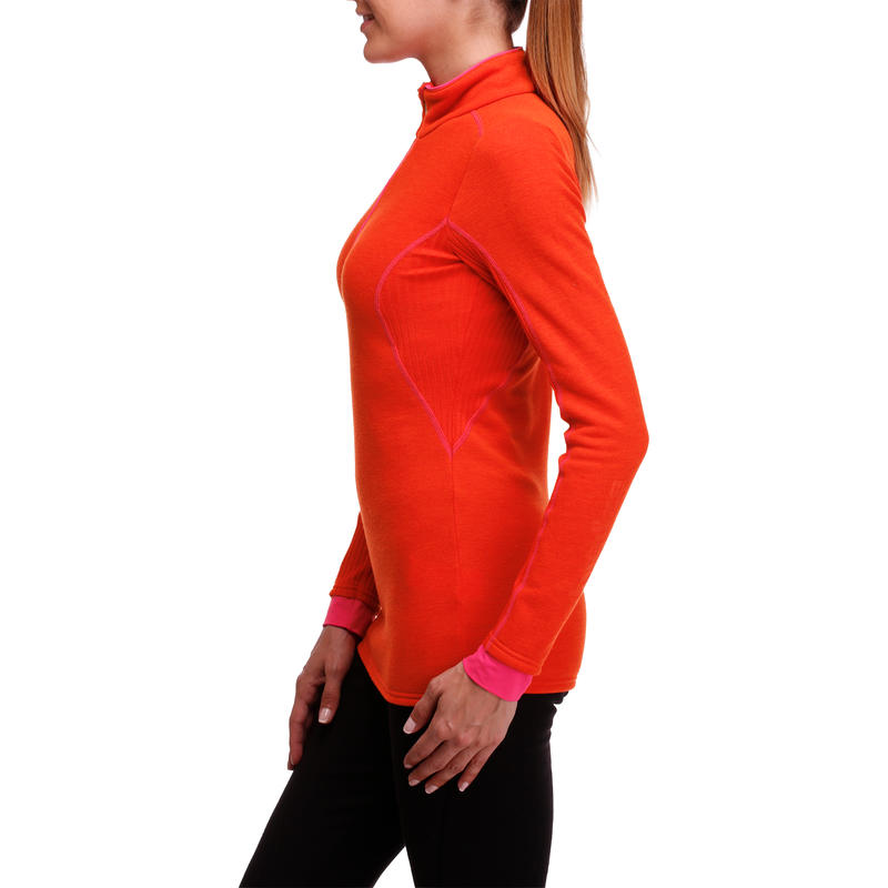 Xwarm Women's Ski Base Layer Orange Decathlon