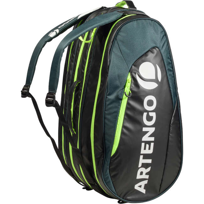 ARTENGO Racket Sports Bag 530 - Black/Khaki | Decathlon