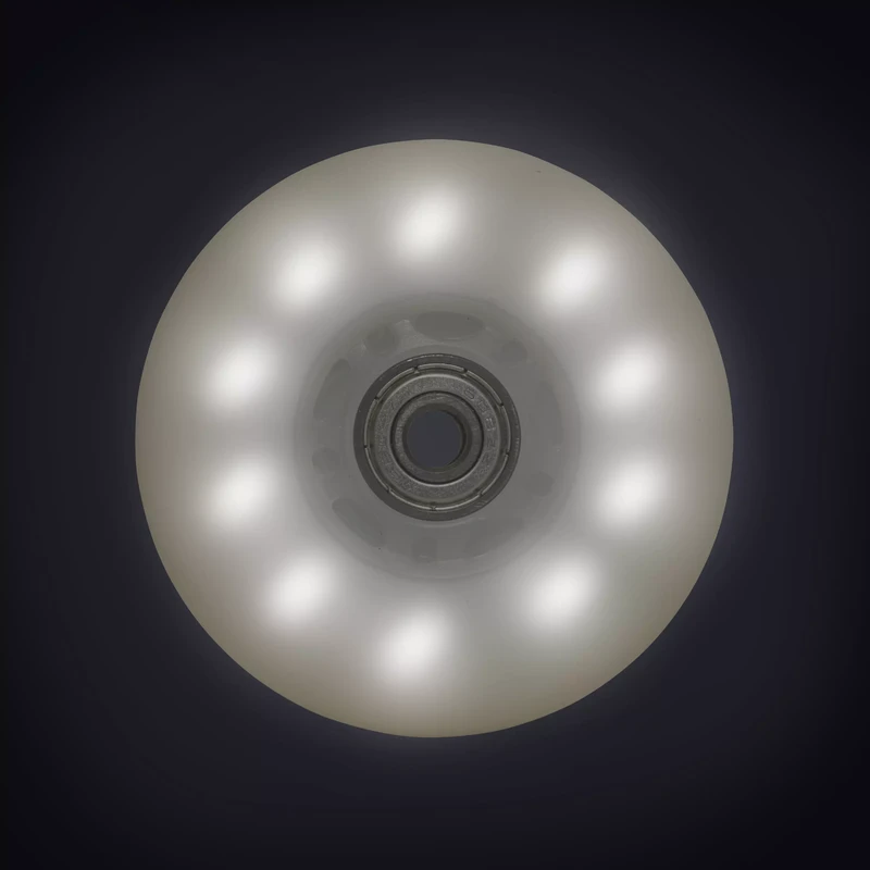 2 светящихся колеса для роликов с подшибниками 84 мм 82A Oxelo