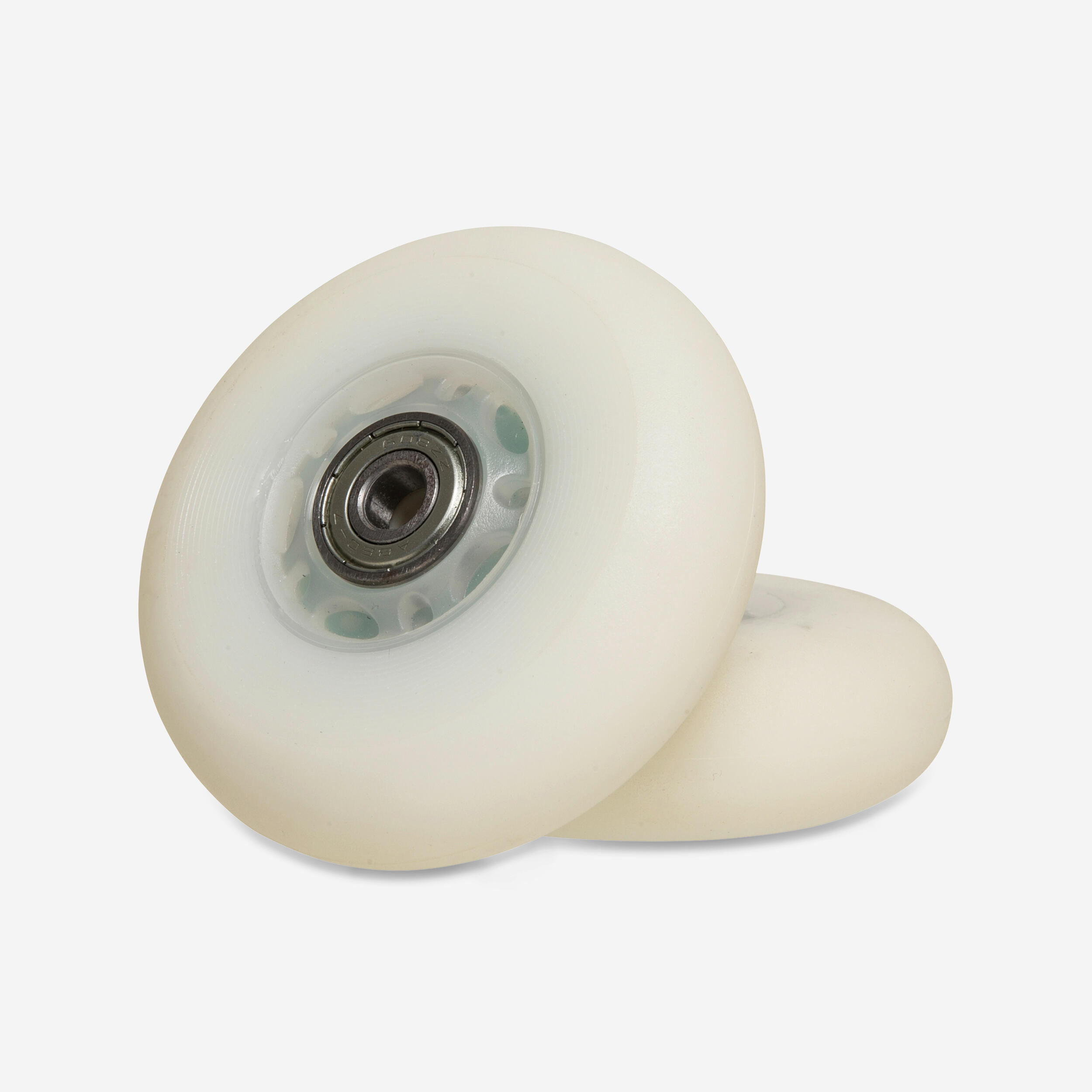 Conjunto 2 rodas luminosas de patins em linha com rolamentos 80mm 82a
