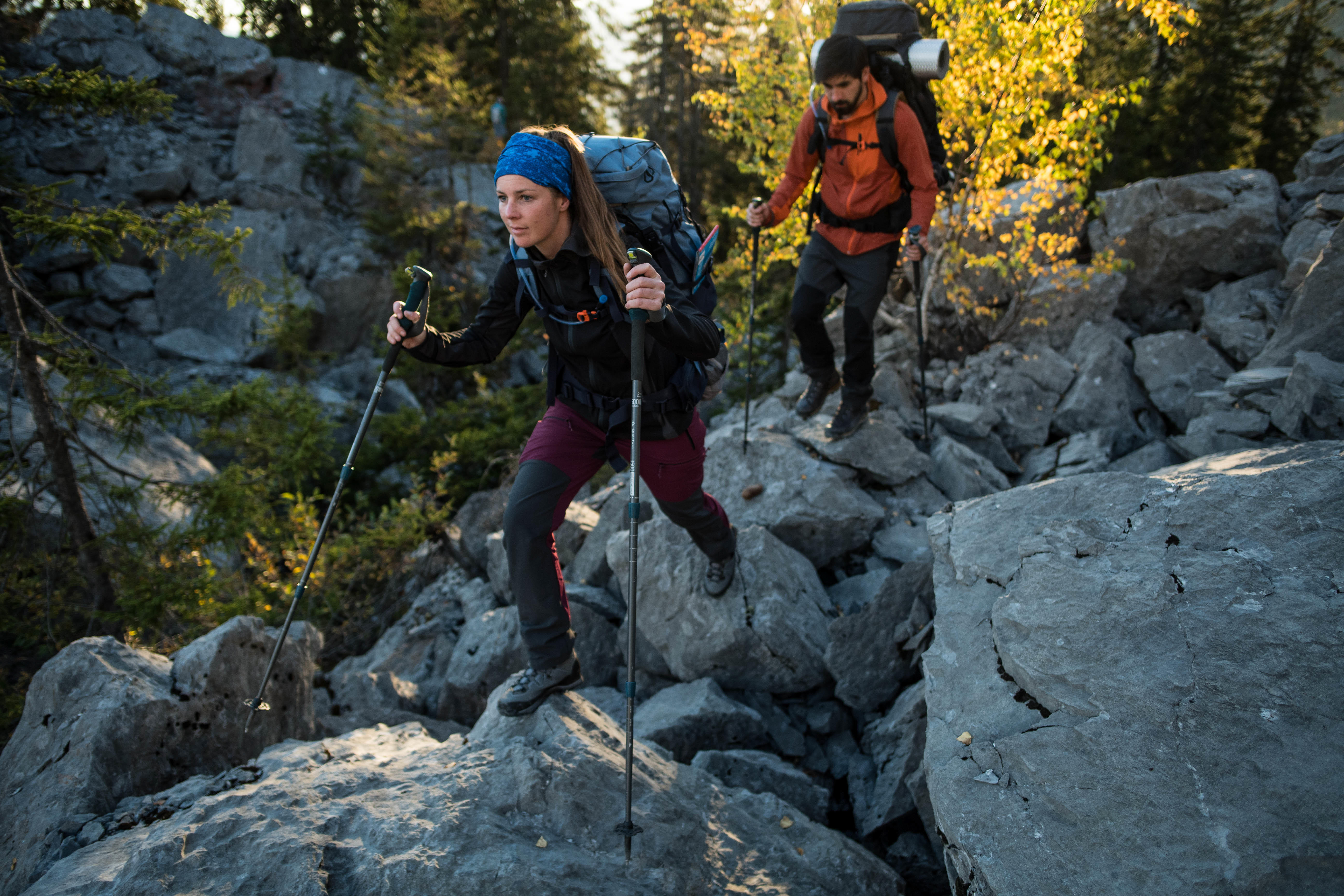 MT 900 hiking jacket - Women - Black, Carbon grey - Forclaz - Decathlon