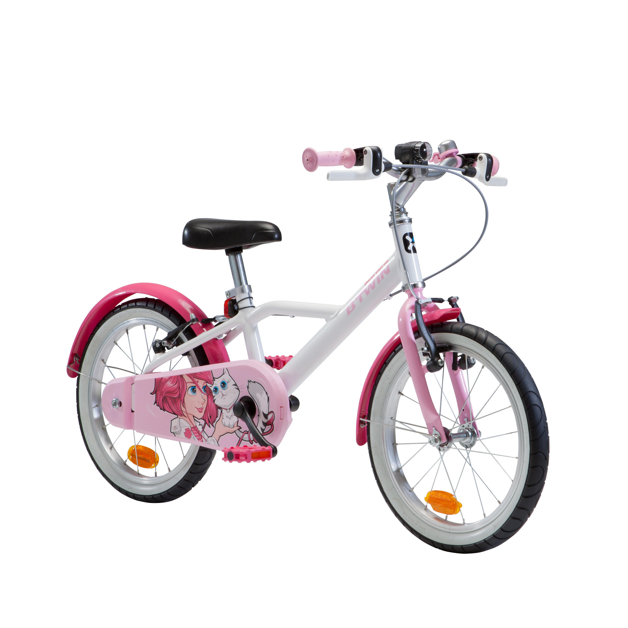 Selle Enfant Montegrappa 995 OK GO – 12/14/16 Pouces – Blanc/rose Avec Chariot – Neuf