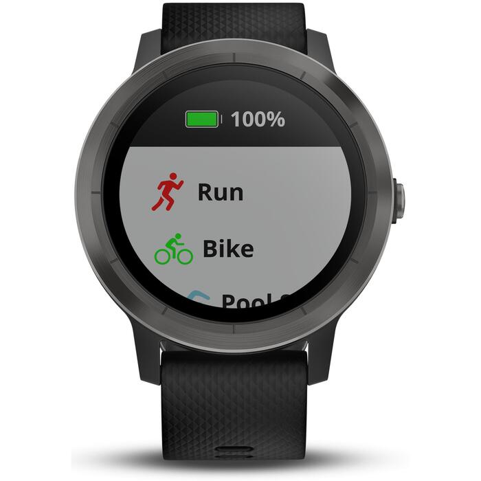 Reloj conectado Vivoactive 3 con pulsómetro muñeca y GPS negro