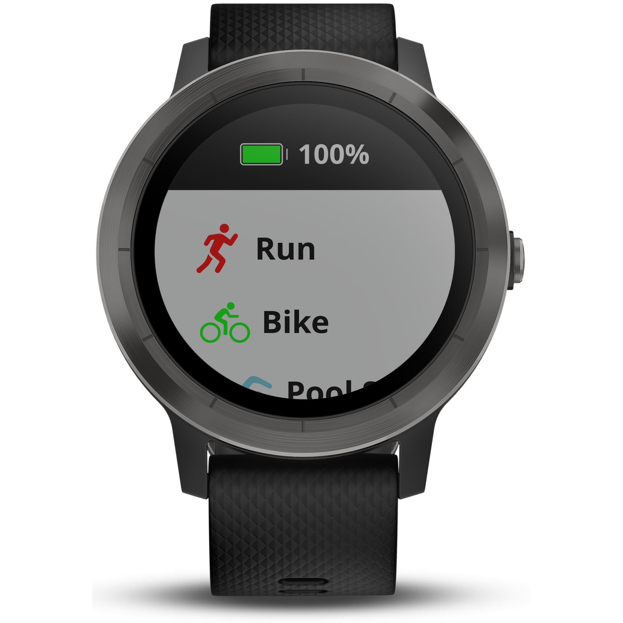 Vivoactive 3 Smartwatch with wrist-based HRM and black GPS - Decathlon