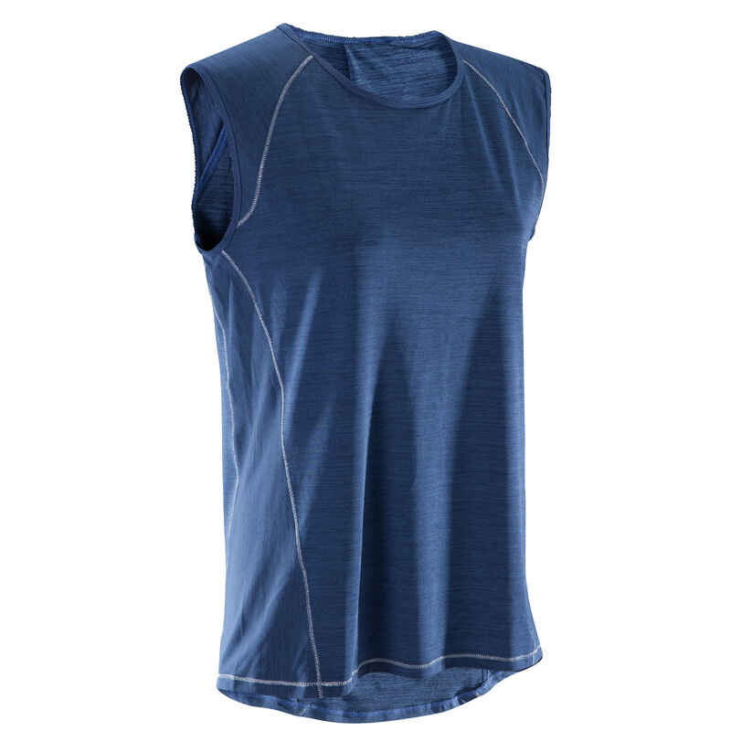 Women's Breathable Yoga T-Shirt - Heathered Blue