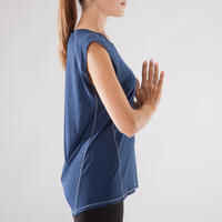 Women's Breathable Yoga T-Shirt - Heathered Blue