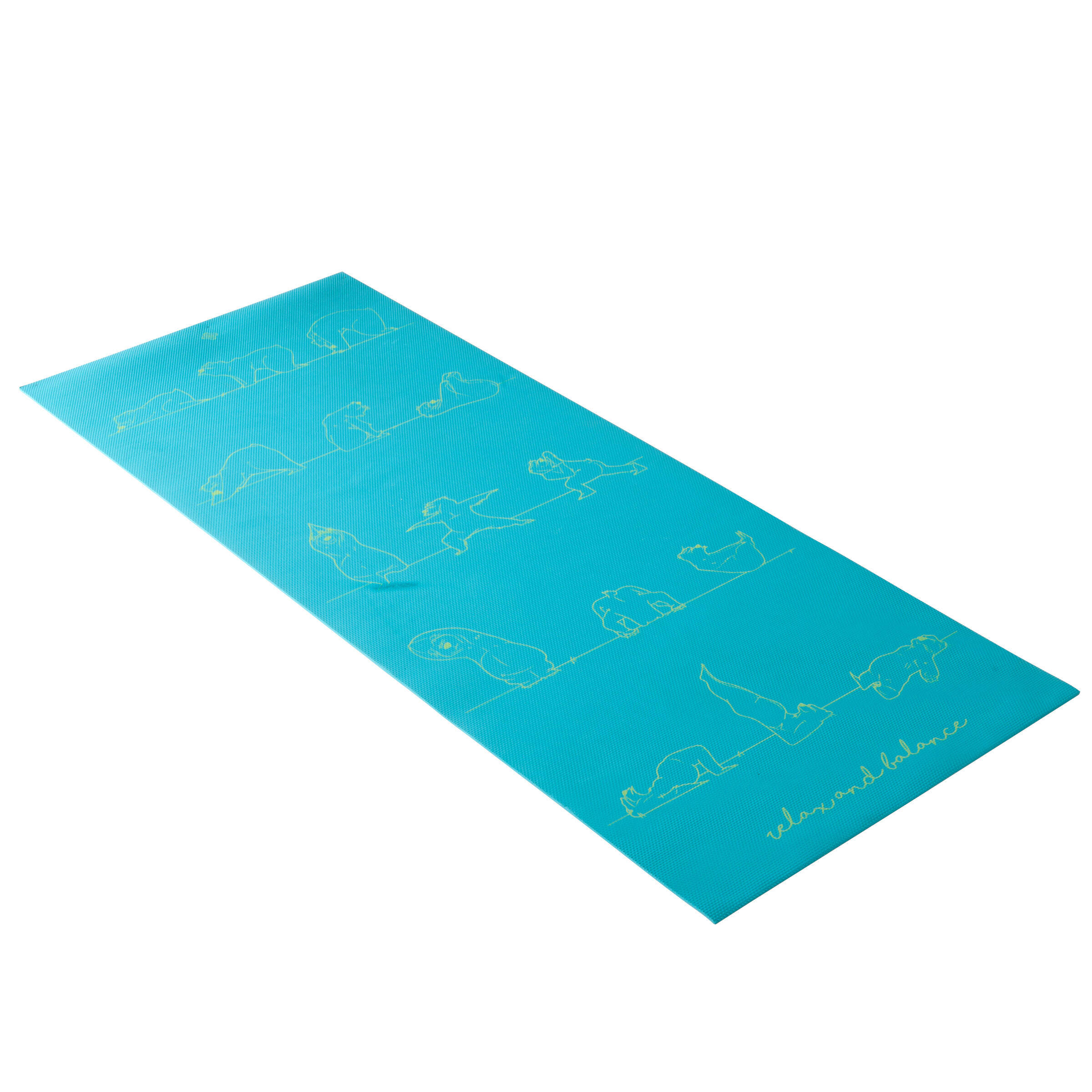 Yoga Mat 5mm Thick,150 x 60 cm with Carry Straps for Kids – Blue -  5