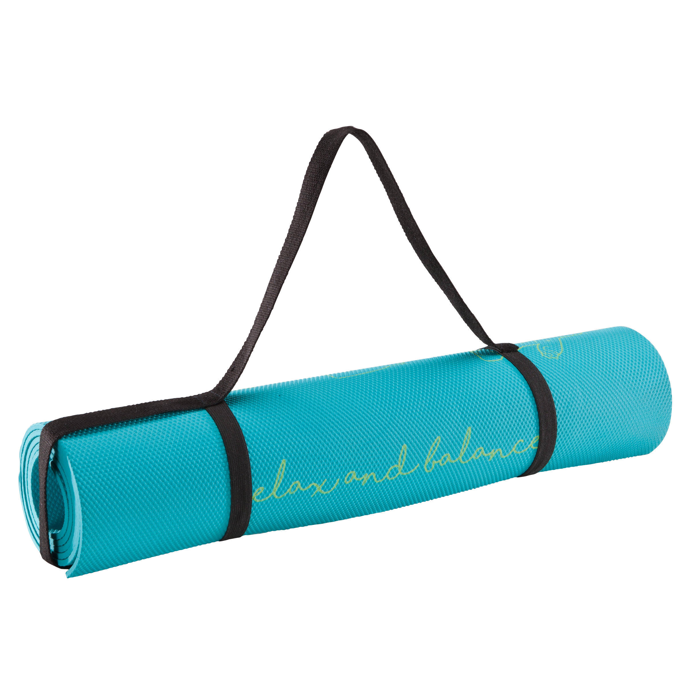Yoga Mat 5mm Thick,150 x 60 cm with Carry Straps for Kids – Blue -  4