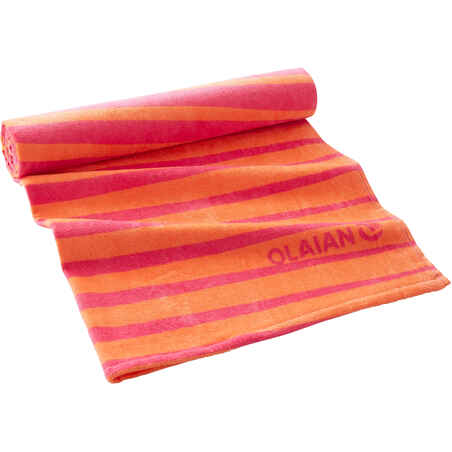 BASIC L GEO PRINT TOWEL 145 x 85 cm - Pink