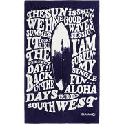 RUČNIK ZA PLAŽU BASIC L 145 X 85 CM PLAVI S PRINTOM