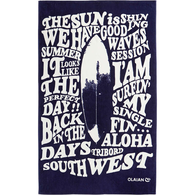 BEACH TOWELS AND PONCHO Surf - BASIC L - Print Surf Blue OLAIAN - Surf