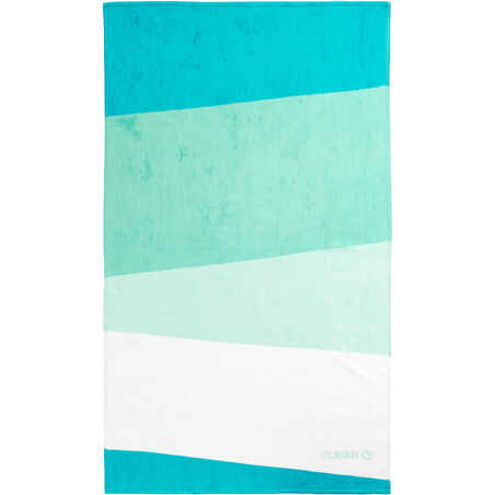 BASIC L TOWEL 145 x 85 cm - Print Wave Green