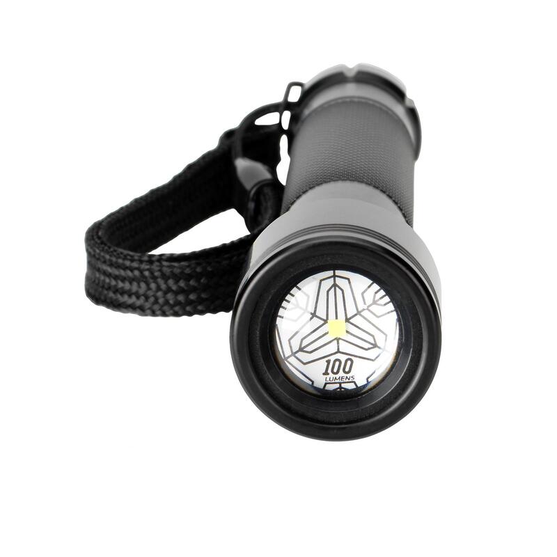 Jagd-Taschenlampe 100 Lumen Zoom schwarz