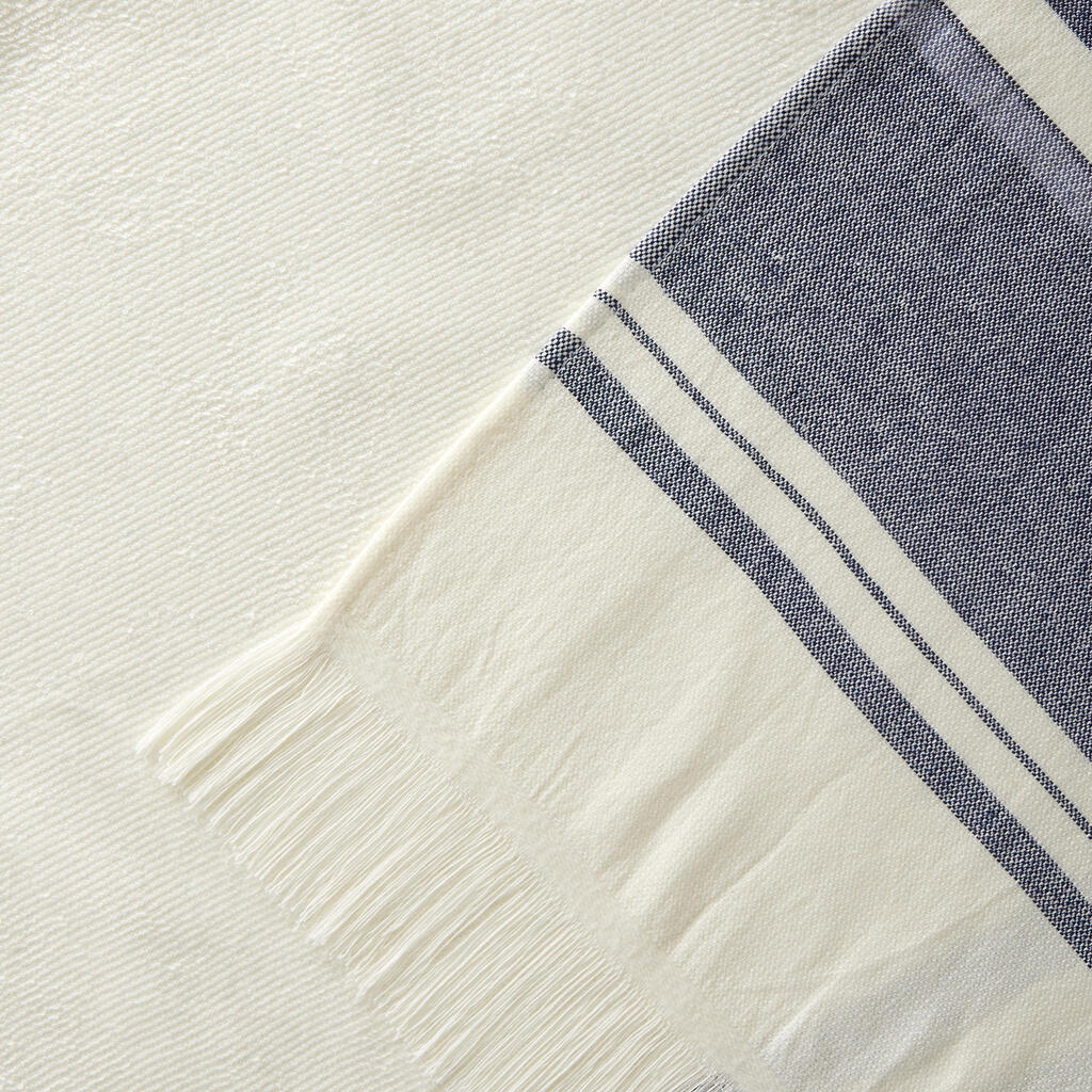 Toalla/Fouta Playa Avorio Azul Marino 170 x 100 cm