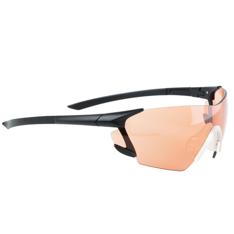 CLAY PIGEON SHOOTING PROTECTIVE GLASSES 100, RED STRONG LENSES, CATEGORY 2
